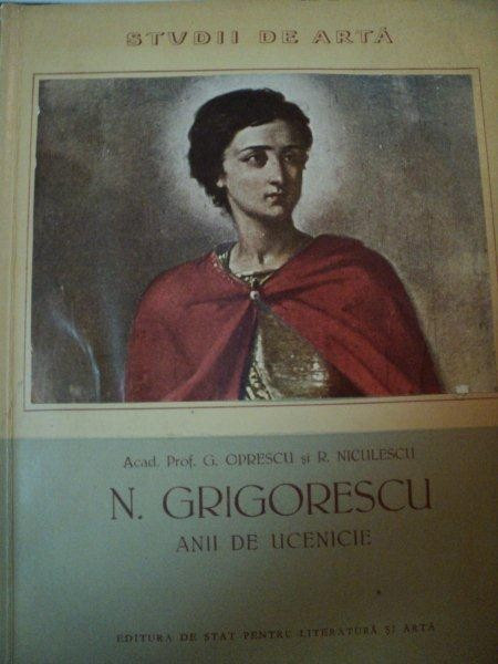 N.GRIGORESCU, ANII DE UCENICIE-ACAD.PROF.G.OPRESCU SI R.NICULESCU,1956