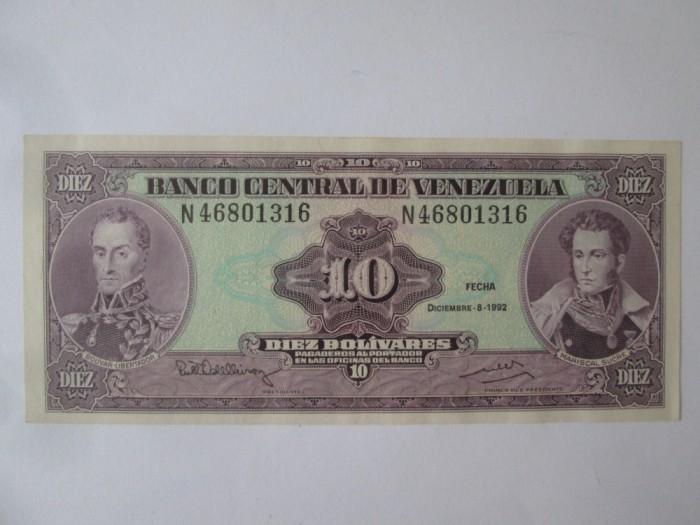 Venezuela 10 BolivarES 1992 UNC