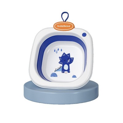 Lavoar Pliabil, Flippy, pentru Copii 1-8 Ani, Model Animat, din PP+TPE, 32x29x10 cm, Albastru foto