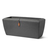 Jardiniera Antracit Capi Arc Granite 90x35x40 cm Dreptunghiulară - Ghiveci Exterior/Interior, Rezistentă &Icirc;ngheț, Ușoară, Reciclabilă
