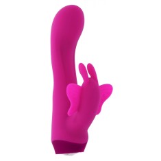 Vibrator Butterfly Love, 10 Moduri Vibratii, Silicon, USB, Roz, 13.8 cm