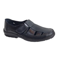 Sandale barbati casual din piele naturala - Model Negru SCV295AN