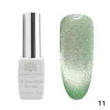 Oja semipermanenta, Snow White, 3D Cat Eye, Global Fashion 8ml, 11