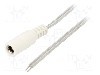 Cablu alimentare DC, cabluri, DC 5,5/2,5 soclu, transparent, 5m, BQ CABLE - DC.CAB.8410.0500