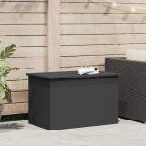 vidaXL Cutie de depozitare exterioară Negru 80 x 50.5 x 50 cm