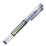 Pix cu cerneala albastra si varf V-tip 0.5 mm, corp transparent, scriere fina si uscare rapida, 13.2 cm