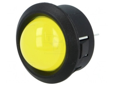 Lampă LED galbenă convexă pentru PCB 25,65mm foto