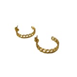 Cumpara ieftin Cercei din argint placat cu aur Semicerc