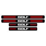 Set 4 Stickere Negre Pentru Praguri Golf, negru-rosu-alb