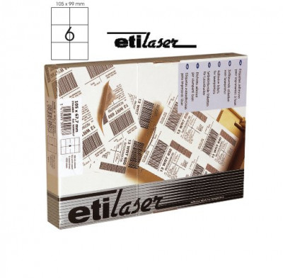 Etichete Autoadezive 6/a4, 105 X 99 Mm, 200 Coli/top, Etilaser - Albe foto