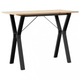 Cumpara ieftin Masa de bucatarie, cadru Y, 100x50x75cm lemn masiv pin si Otel