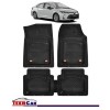 Covorase Auto TeamCar&reg; Tip Tavita Compatibile Toyota Corolla Generatia XII (2019+) Negru Material Rezistent, Cauciuc