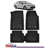 Covorase Auto TeamCar&reg; Tip Tavita Compatibile Toyota Corolla Generatia XII (2019+) Negru Material Rezistent, Cauciuc