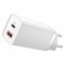 Incarcator priza Baseus GaN Lite USB QC3.0, Type-C 65W, alb