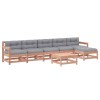 Set mobilier de gradina cu perne, 7 piese, lemn masiv douglas