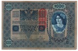 Austria Austro Ungaria 1902 supratipar 1000 coroane kronen P-59 Seria 10132