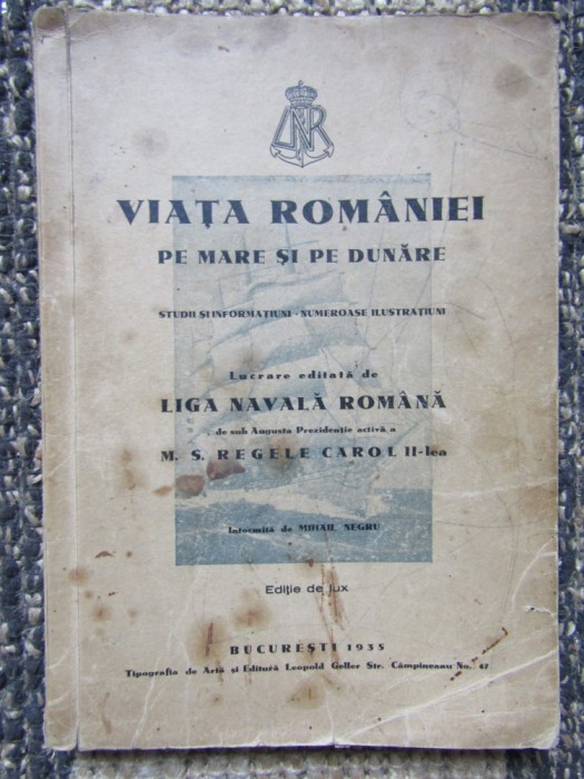 (MARINARIE) VIATA ROMANIEI PE MARE SI PE DUNARE LIGA NAVALA ROMANA