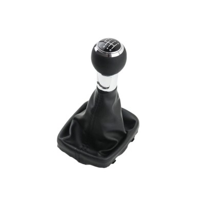 Nuca si manson schimbator de viteze Emzone, Compatibil cu Audi A3 S3 8P S-line, 6 trepte, Piele ecologica/ABS, foto