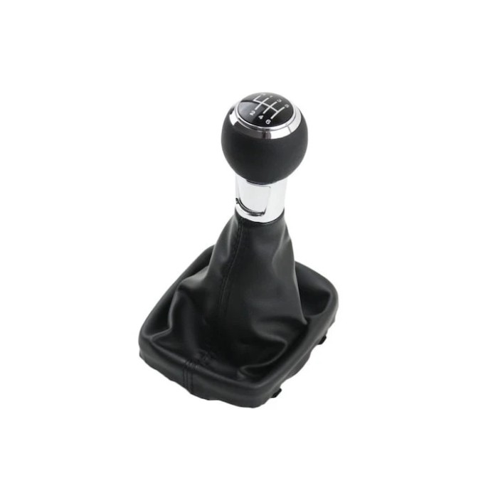 Nuca si manson schimbator de viteze Emzone, Compatibil cu Audi A3 S3 8P S-line, 6 trepte, Piele ecologica/ABS,