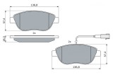 BOSCH 0 986 494 464 set placute frana,frana disc