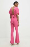 Answear Lab pantaloni&nbsp; culoarea roz