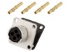 Conector Circular 4 PIN Mamă Crimpat RT360 Aur
