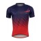 Tricou maneca scurta Force MTB Angle albastru/rosu L Ultimate FactoryBikes