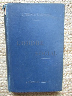 L&amp;#039;ordre social et ses bases naturelles Esquisse d&amp;#039;une anthroposociologie - H. Muffang ,O. Ammon foto