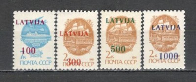 Letonia.1991 Timbre urss-supr. SL.314 foto