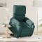 vidaXL Fotoliu rabatabil de masaj, cu ridicare, verde &icirc;nchis, textil 3204842