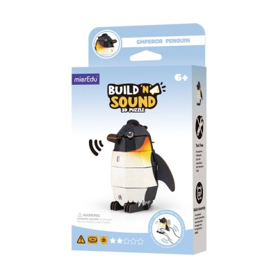 Puzzle 3D cu sunete - Pinguin, Build n Sound foto