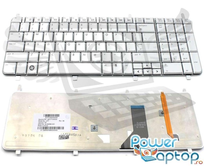 Tastatura HP Argintie NSK H8K01 iluminata backlit, X18 iluminata backlit, X18T iluminata backlit, Pavilion DV8