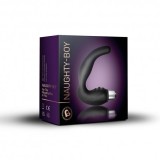 Stimulator Prostata Rocks-Off Naughty-Boy, Silicon Negru, 7 Vibratii, Rezistent Apa, 11.5cm