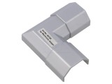 Conector unghiular argintiu 33mm x 18mm