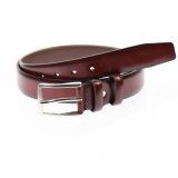 Curea barbati eleganta, din piele naturala visinie 3.5 cm - DR1320VIS