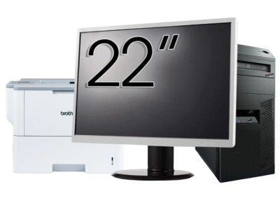 Pachet Calculator Lenovo Thinkcentre M92p Tower, Intel Core i5-3470 3.20GHz, 4GB DDR3, 250GB SATA, DVD-RW + Monitor 22&amp;amp;quot; &amp;amp; Imprimanta Brother HL-L foto