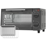 HOMCOM Mini Cuptor Electric 9L Cuptor Electric de Masă 750W cu Temperatură Reglabilă Temporizator 35x24,6x20 cm Gri | Aosom Romania