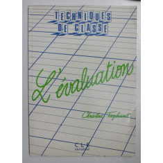 L&#039; EVALUATION par CHRISTINE TAGLIANTE , 2001