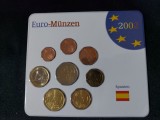 Set Euro Spania 2001 UNC, Colectie Numismatica - Monede Euro Spaniole Originale