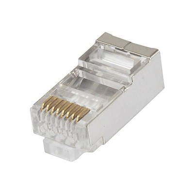 Set 10 conectori metalici UTP-FTP elSales ELS-CUT New Style , CAT6, transparent foto