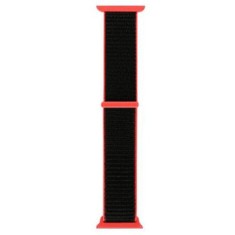 Curea iUni compatibila cu Apple Watch Ultra/SE/8/7/6/5/4/3/2/1, 40mm, Nylon Sport, Woven Strap, Black/Red