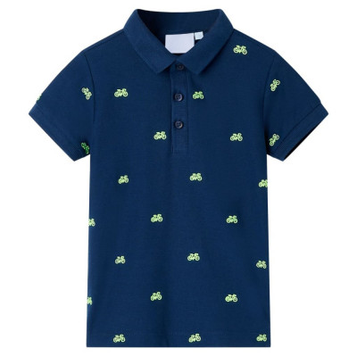 Tricou polo pentru copii, bleumarin, 116 GartenMobel Dekor foto