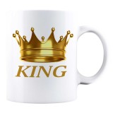 Cana alba personalizata " King ", INOVATIX&reg;. 330ml