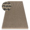 Covor JUTE 3650 negru / bej Linii - iută, țesut plat, franjuri, 200x290 cm