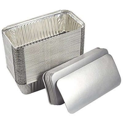 Caserola Aluminiu Chec + Capac, 22x11,5x6,5 cm, 813 108, Set 100buc foto