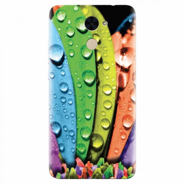 Husa silicon pentru Huawei Enjoy 7 Plus, Colorful Daisy Petals