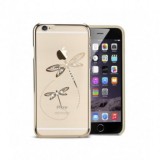 Husa iPhone 6/6S Plus ASTRUM Dragonfly Gold Swarovski - Protectie Premium Eleganta