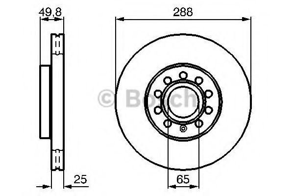 Disc frana VW CADDY IV Caroserie (SAA, SAH) (2015 - 2016) BOSCH 0 986 479 088
