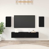 VidaXL Set comodă TV 4 pcs Stejar negru 80 x 30 x 30 cm Lemn compozit