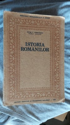 ISTORIA ROMANILOR PENTRU CLASA A VIII A SECUNDARA ,PETRE PANAITESCU foto